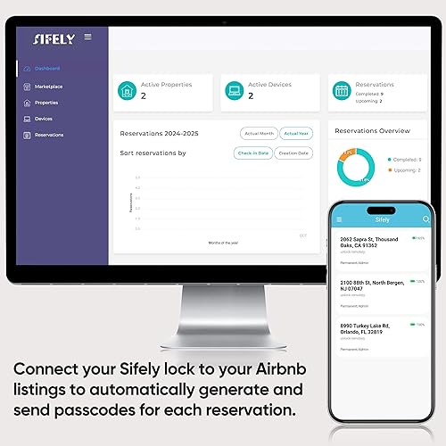 Miniatura 5 de Cerradura inteligente de huellas dactilares con teclado, bloqueo de entrada sin llave para el hogar, apartamento, oficina, Airbnb, alquiler, niños y