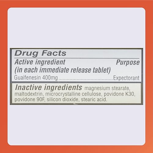 Miniatura 4 de Rugby Alivio de la congestión de pecho Guaifenesina 400 mg expectorante - 60 tabletas de liberación inmediata