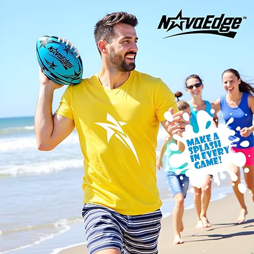 Miniatura 6 de Hydro Water Football - 9.25-Inch Mesh Outer with Rubber Bladder  for All Ages - Pool, Lake, Beach Play  Textured Grip with Real Laces  Includes Pump