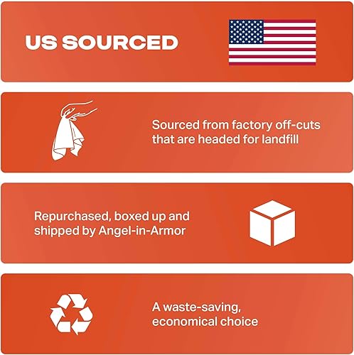 Miniatura 4 de Angel-in-Armor - Toallas quirúrgicas azules (24 x 16 pulgadas), caja a granel de 25 libras de trapos de limpieza 100% algodón, toallas recuperadas