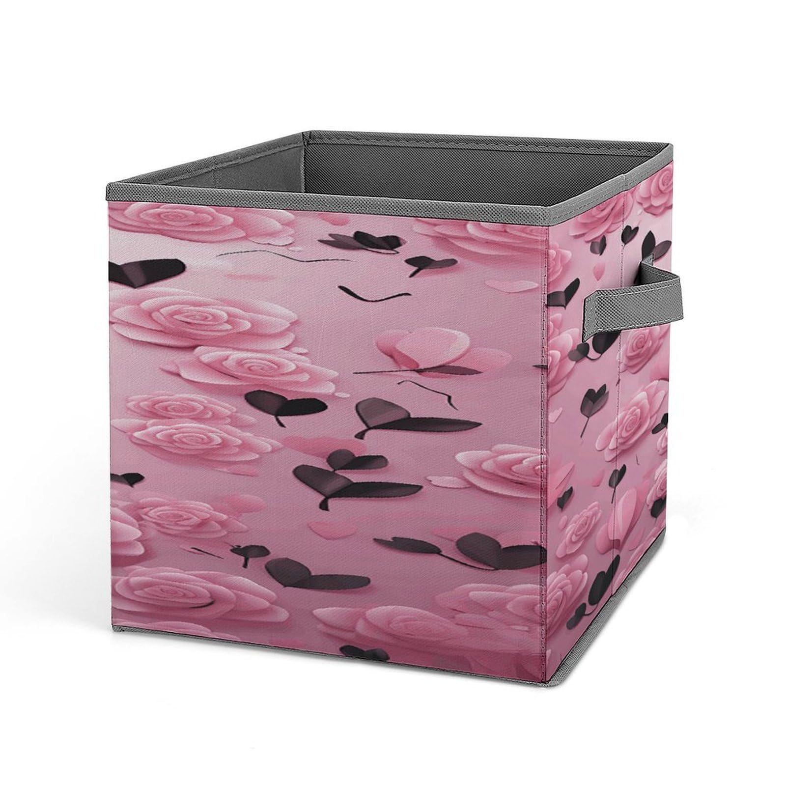 Fekiloot Style Pink Panda Pattern Storage Bins Storage Baskets