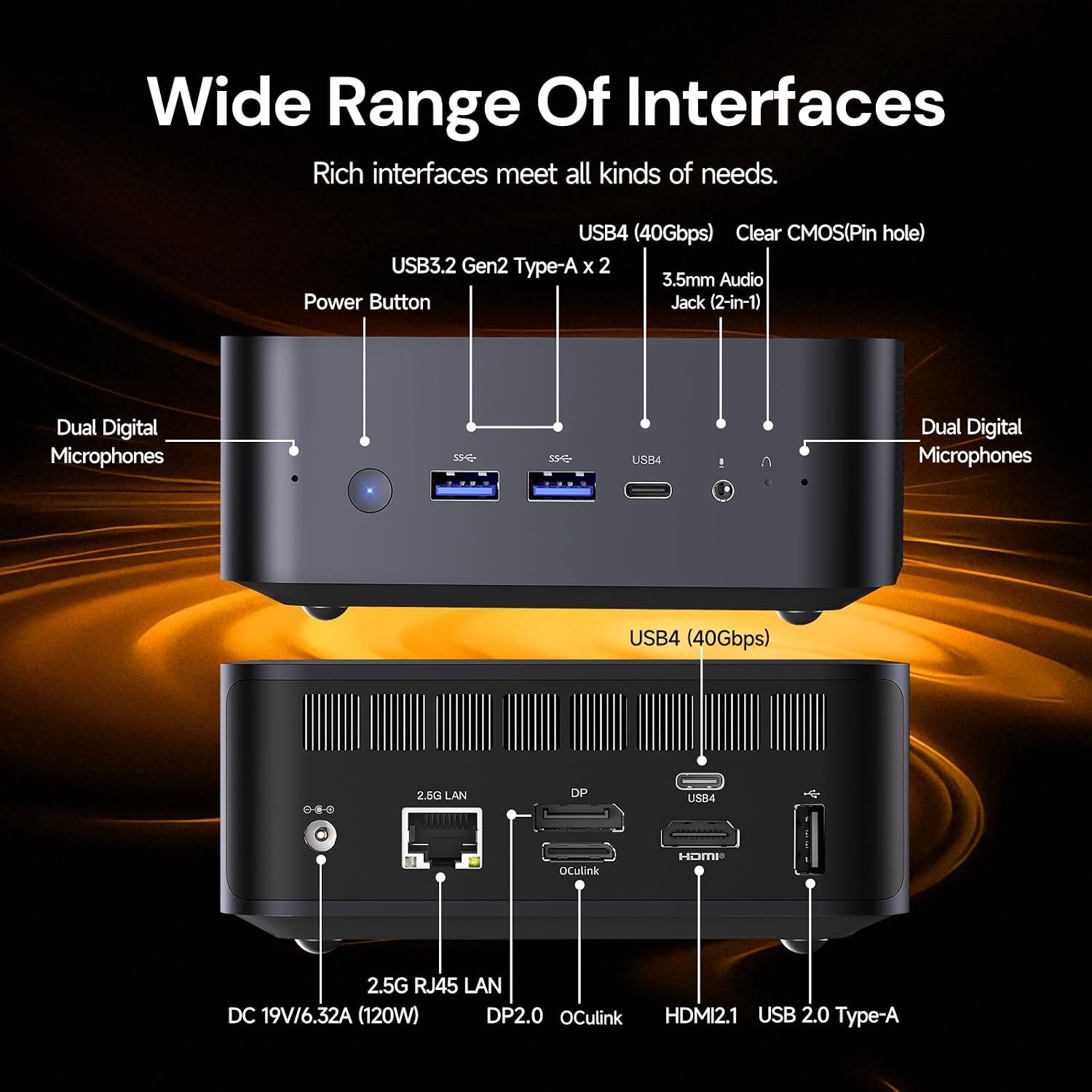 Reatan Mini PC Gaming OCuLink Radeon 780M 2600 MHz AMD Ryzen 7 255(Upgraded 8745HS) 48GB DDR5 1TB SSD RAM, Mini Computers, Built-in Dual Speakers, 2.5Gbps LAN,HDMI 2.1, 8K USB 4.0 Wi-Fi 7/BT5.4 5 71sKJMCQ4eL. AC SL1500