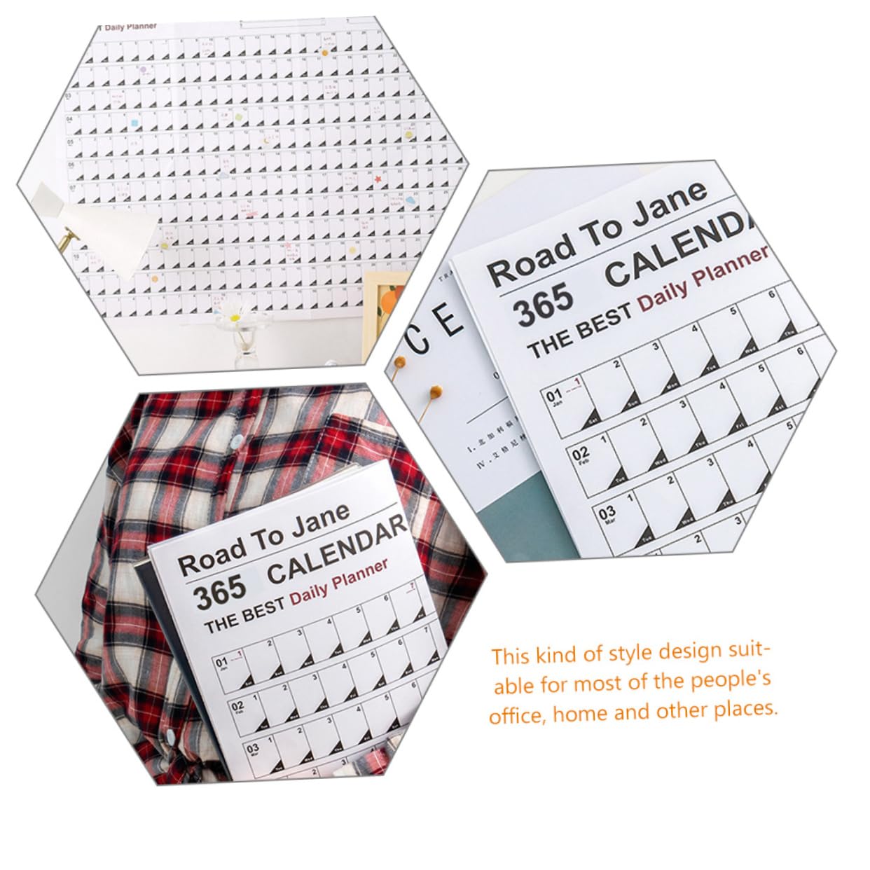 Lurrose 8stücke Wandkalender Für Tägliche Planung Kreativer Jahresplaner Im Minimalistischen Design Für Büro Schule Und Zuhause Wandkalender Mit Übersicht