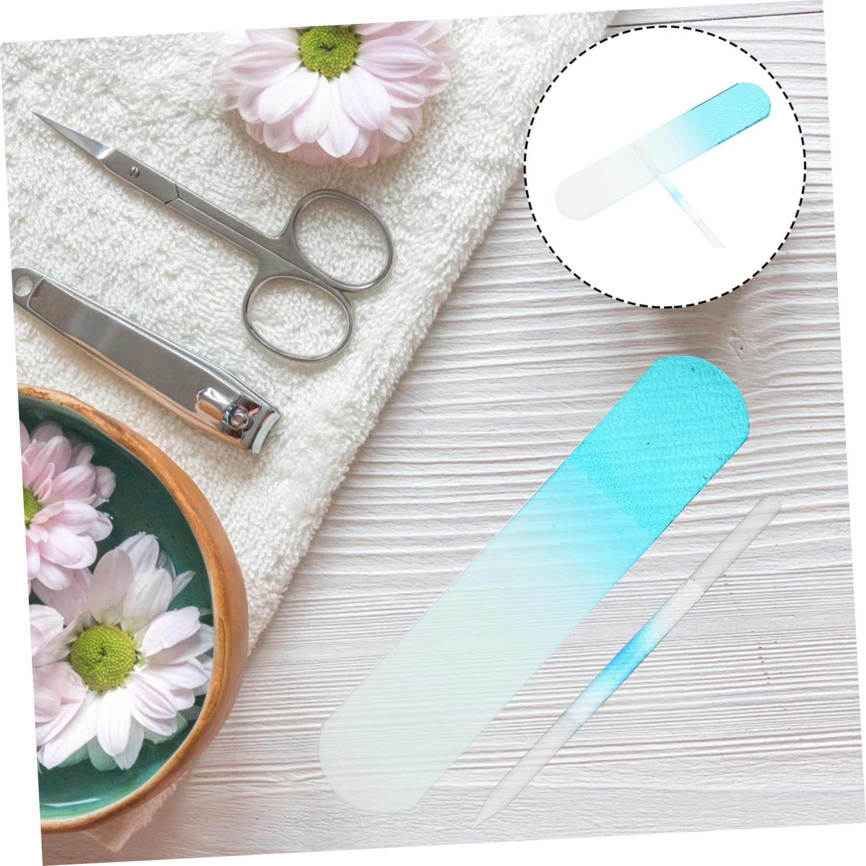Healeved 8stücke Glasnagelfeilen Professionelles Nagelpflege Naturnägel Robuste Und Wiederverwendbare Feilen Mit Ergonomischem Design Für Maniküre Und Pediküre Handlicher Für