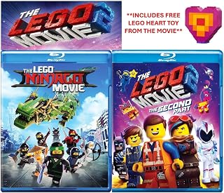 World of Lego Combined - The Lego Ninjago Movie & The Lego Movie Part 2 (Blu-ray) Includes Free Lego Heart Toy
