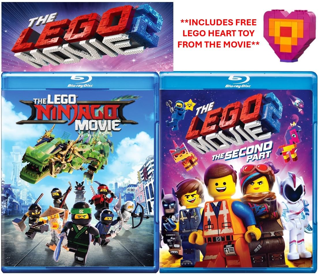 World of Lego Combined - The Lego Ninjago Movie The Lego Movie Part 2 Blu-ray Includes Free Lego