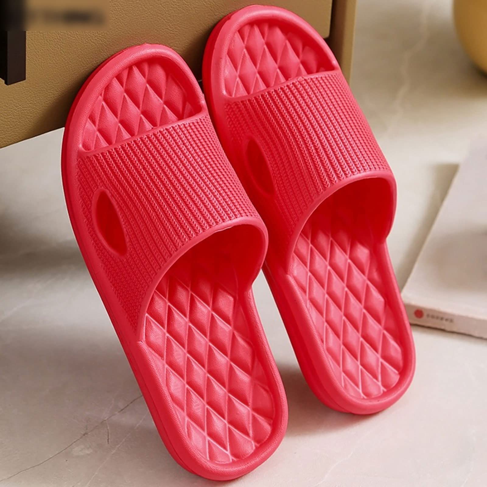 Ciabatte da Donna, da Uomo, da Bagno, da Doccia, per Coppie, da casa, con Suola Morbida e Antiscivolo, da Spiaggia, Casual, da casa, da Piscina (Giallo 42)