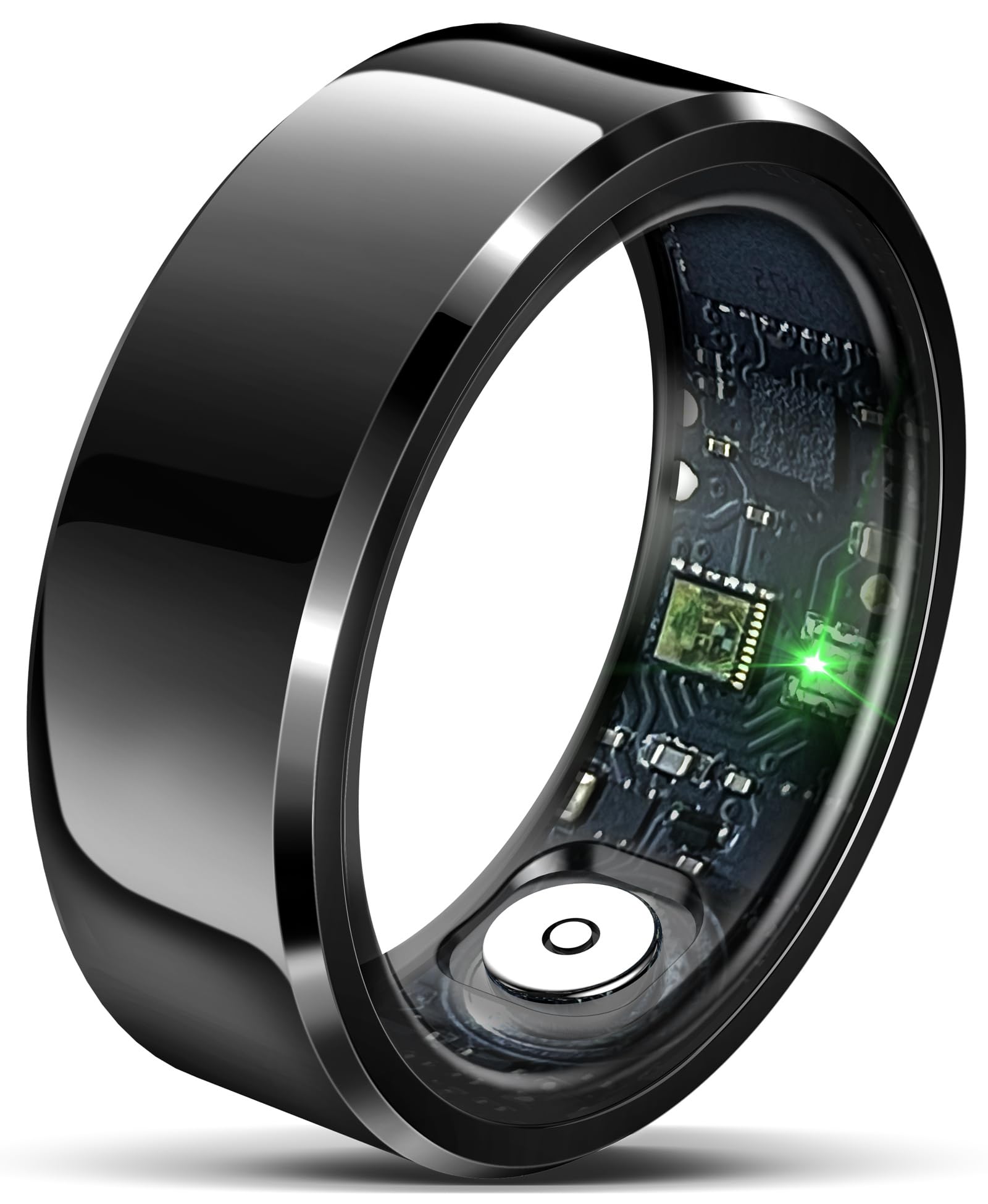 Smart Rings for Men Health Ring Heart Rate Monitor Sleep Monitor Smart Fitness Tracker Rings for Women Gesture Control Photography Pedometer Step Counter Waterproof Compatible with iOS Android Phones