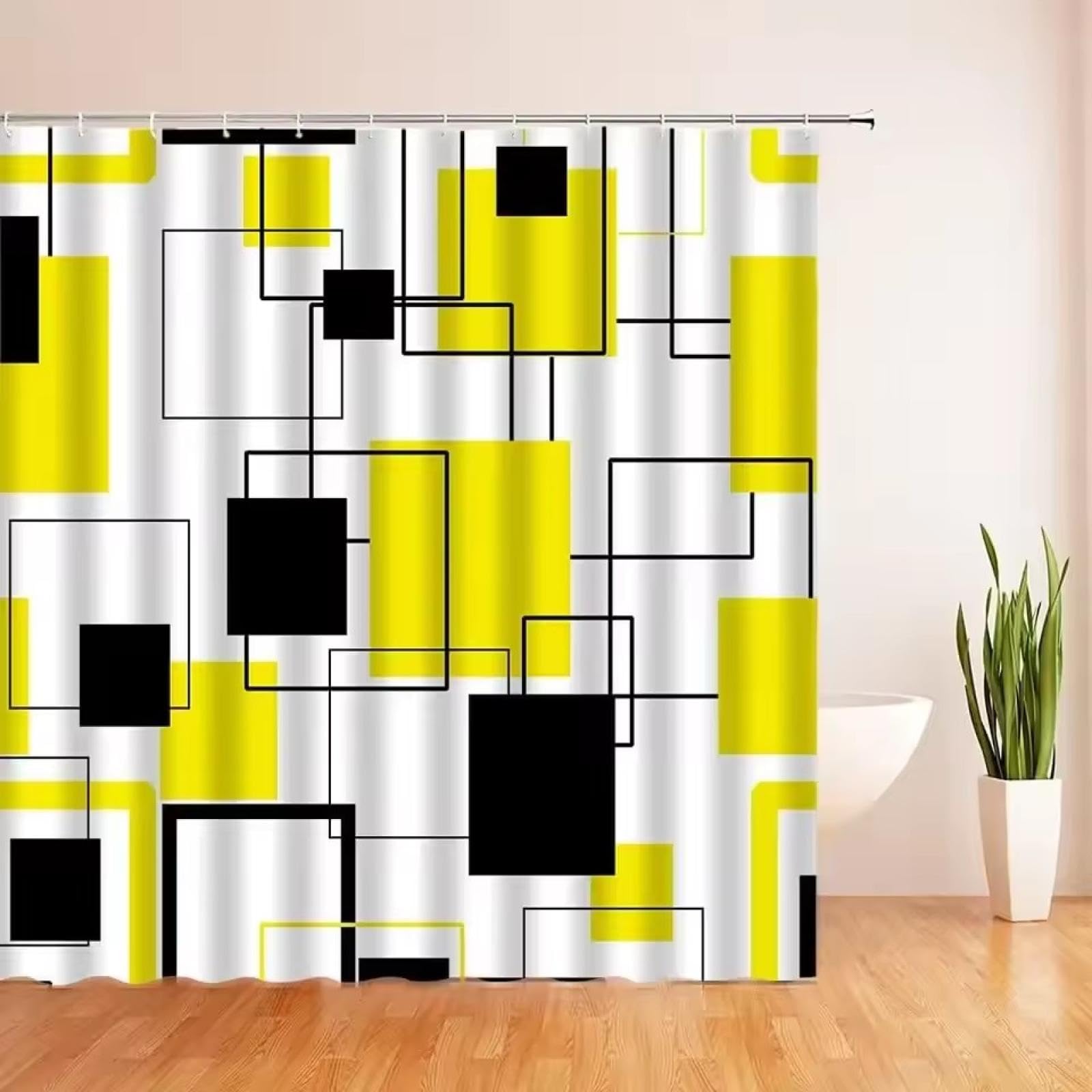 Rideaux de douche design moderne effet 3D en textile haut de gamme 150x170cm