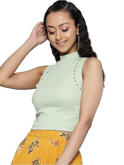 high round neck tops