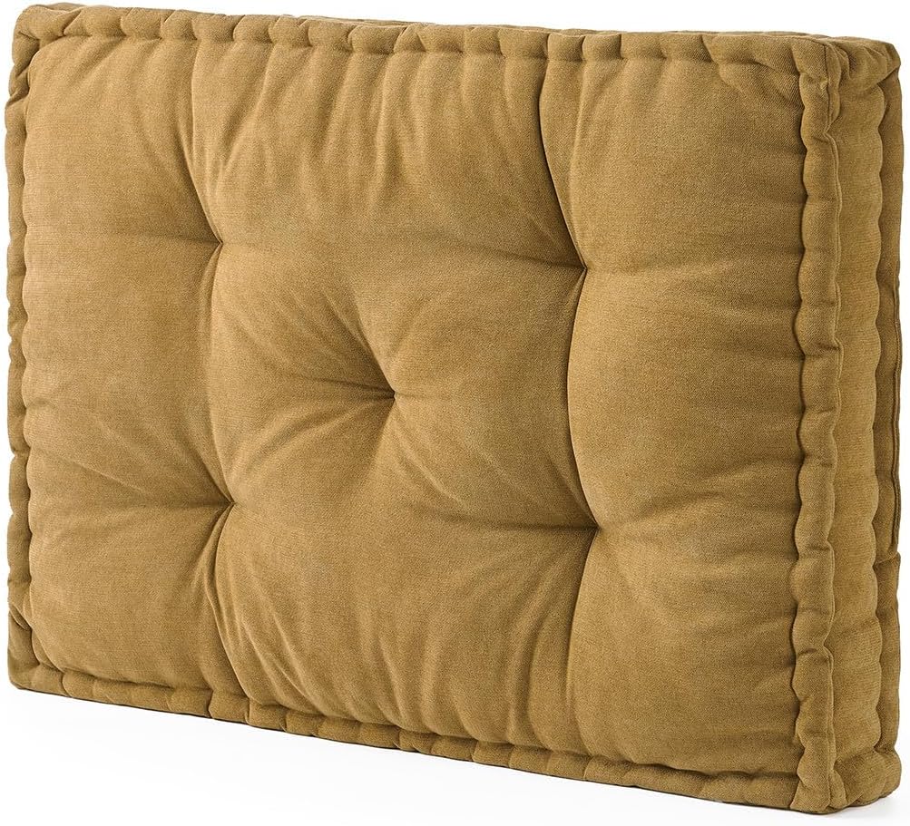DormCo Rainha - Classic Tufted College Headboard - Tan Brown