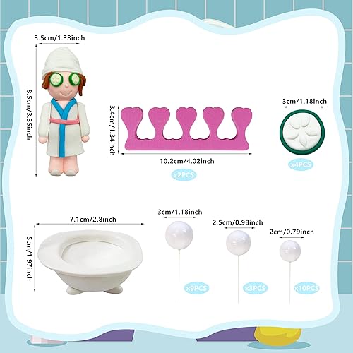 Miniatura 2 de Bolas de decoración de pasteles de spa, decoración para tartas, suministros de fiesta temática de spa, para maquillaje, fiesta de cumpleaños,