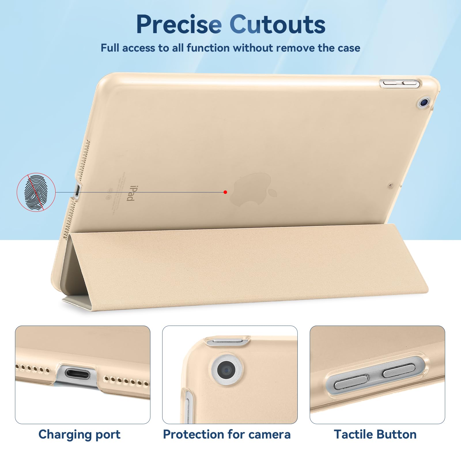 Custodia IPad 9.7 Pollici 5a/6a Generazione - Cover Rigida Con Supporto E Sveglia Automatica - Verde Notte - Foto 7