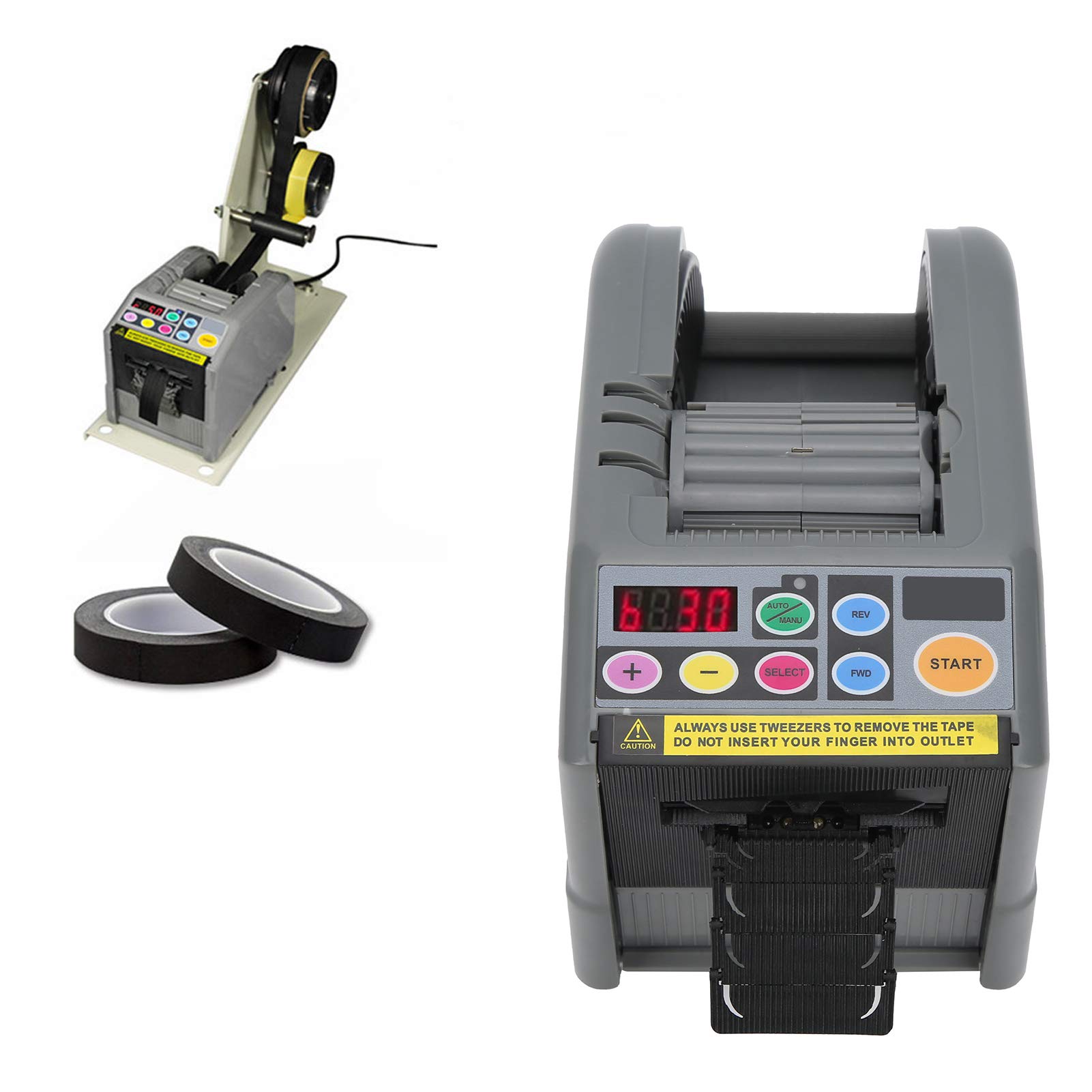 Dispensador de Cinta Eléctrica Máquina de Corte de Adhesivo de Doble Cara Mesa Ajustable Manual/automática JXD-60 Negro 5~999 Mm para Película Protectora Adhesivo de Doble Cara (Enchufe UE 220V CA)