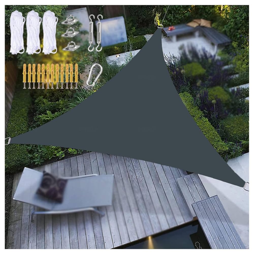 屋外 日除け トライアングル サンシェード / ターコイズ&グリーン 5m Amazon.co.jp: 撥水 シェード オーニング 庭のサンシェード