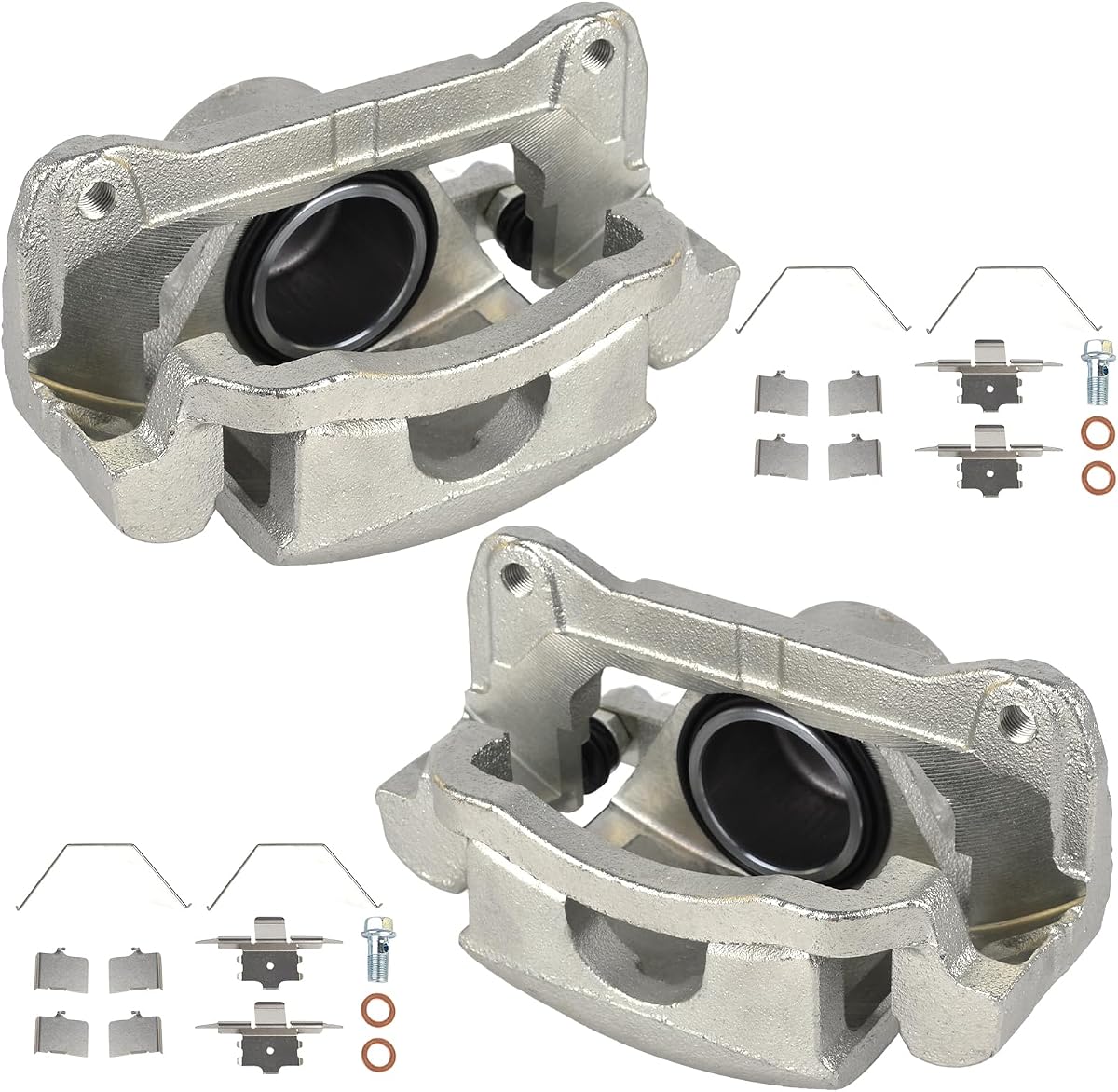 KUSATEC 18B5000 18B5001 Front Disc Brake Caliper with Bracket Compatible with 2006-2012 Ford Fusion, 2007-2012 Lincoln MKZ, 2006-2013 Mazda 6, 2006-2011 Mercury Milan, Both Driver and Passenger Side