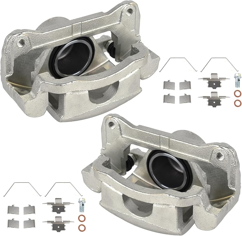 KUSATEC 18B5000 18B5001 Front Disc Brake Caliper with Bracket Compatible with 2006-2012 Ford Fusion, 2007-2012 Lincoln MKZ, 2006-2013 Mazda 6, 2006-2011 Mercury Milan, Both Driver and Passenger Side