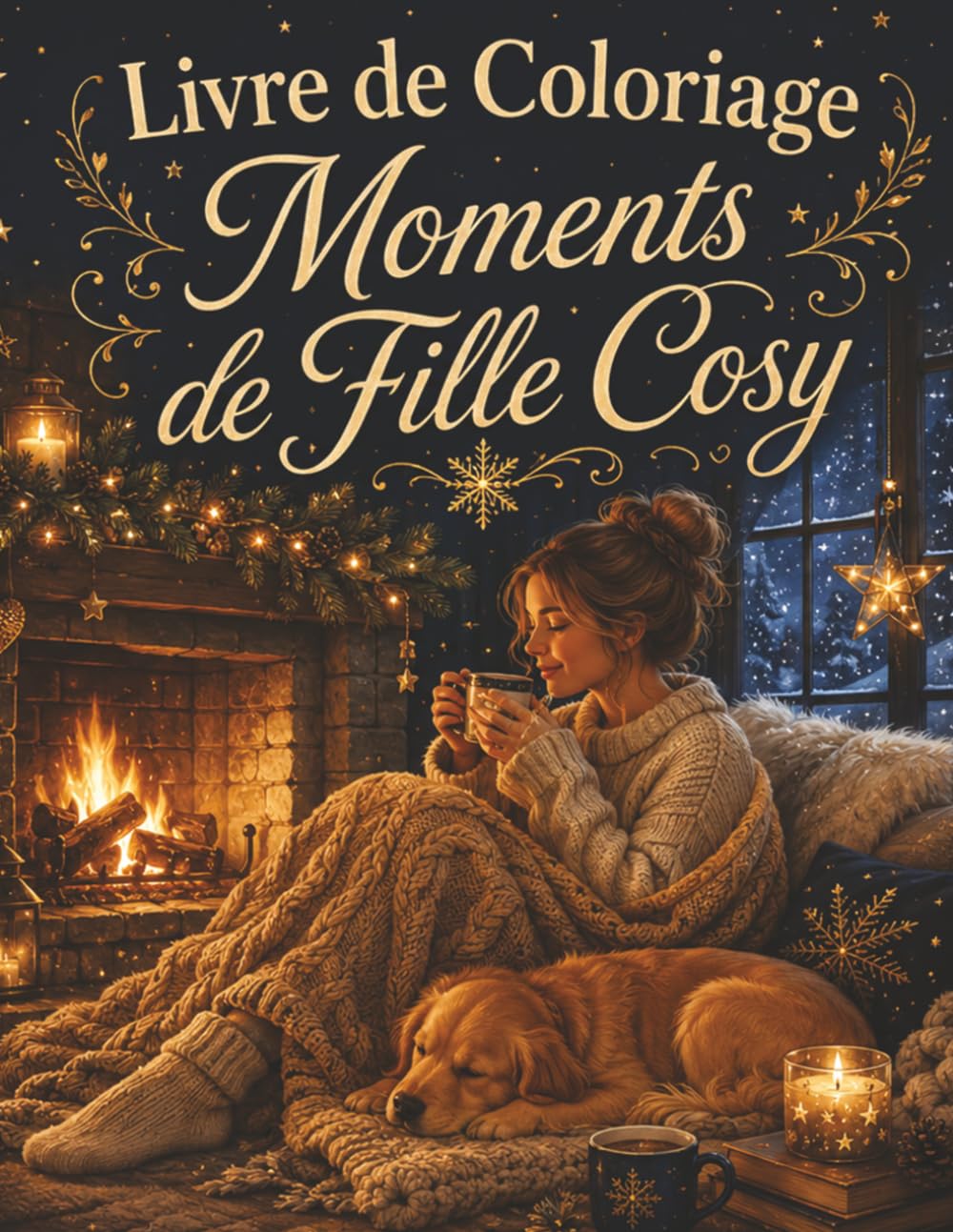 Livre de Coloriage Moments de Fille Cosy: Activités créatives anti-stress, pages relaxantes et ambiances maison chaleureuses