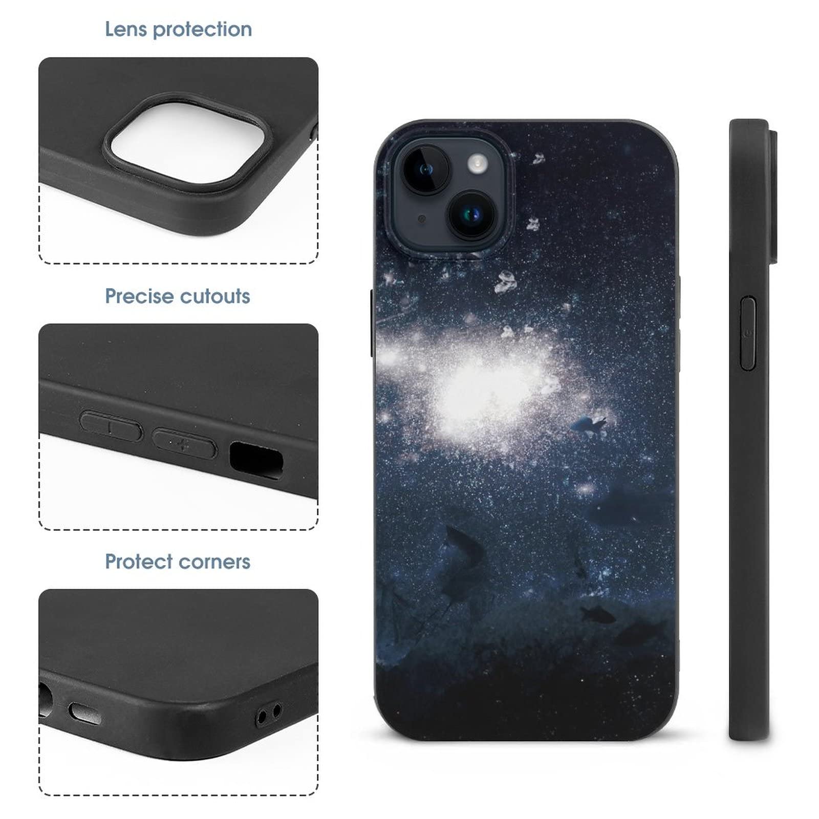 Amazon.co.jp: Iphone14ケース 星空 夜空 夜 キラキラ スマホケース 