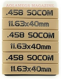 Aolamegs .458 SOCOM/11.63*40mm Magazine Marking Bands 6 Pack (Khaki-Black) - Aolamegs