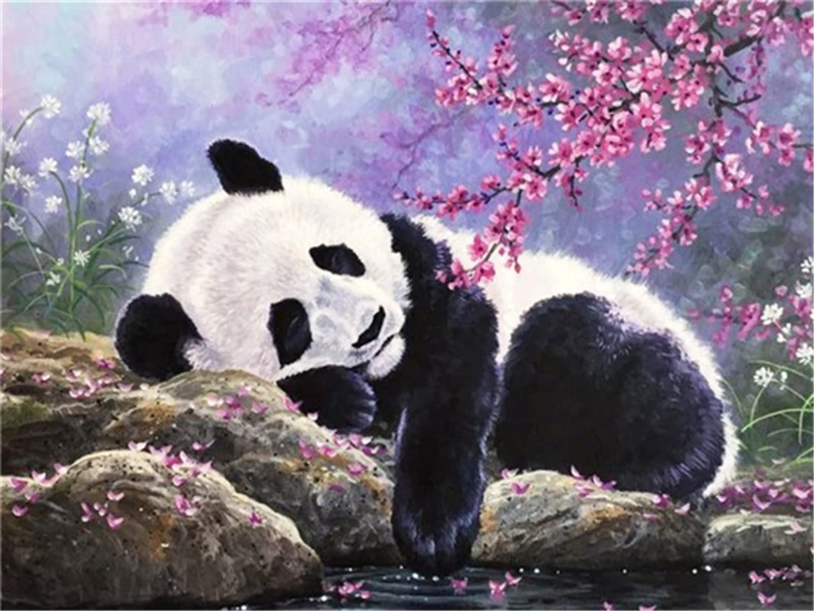 VAIIEYO 5D Diamond Painting Kit – Panda 30x40 Cm – Tela HD Con Strass Lucenti, Fai Da Te, Ricamo Con Diamanti, Decorazione Casa