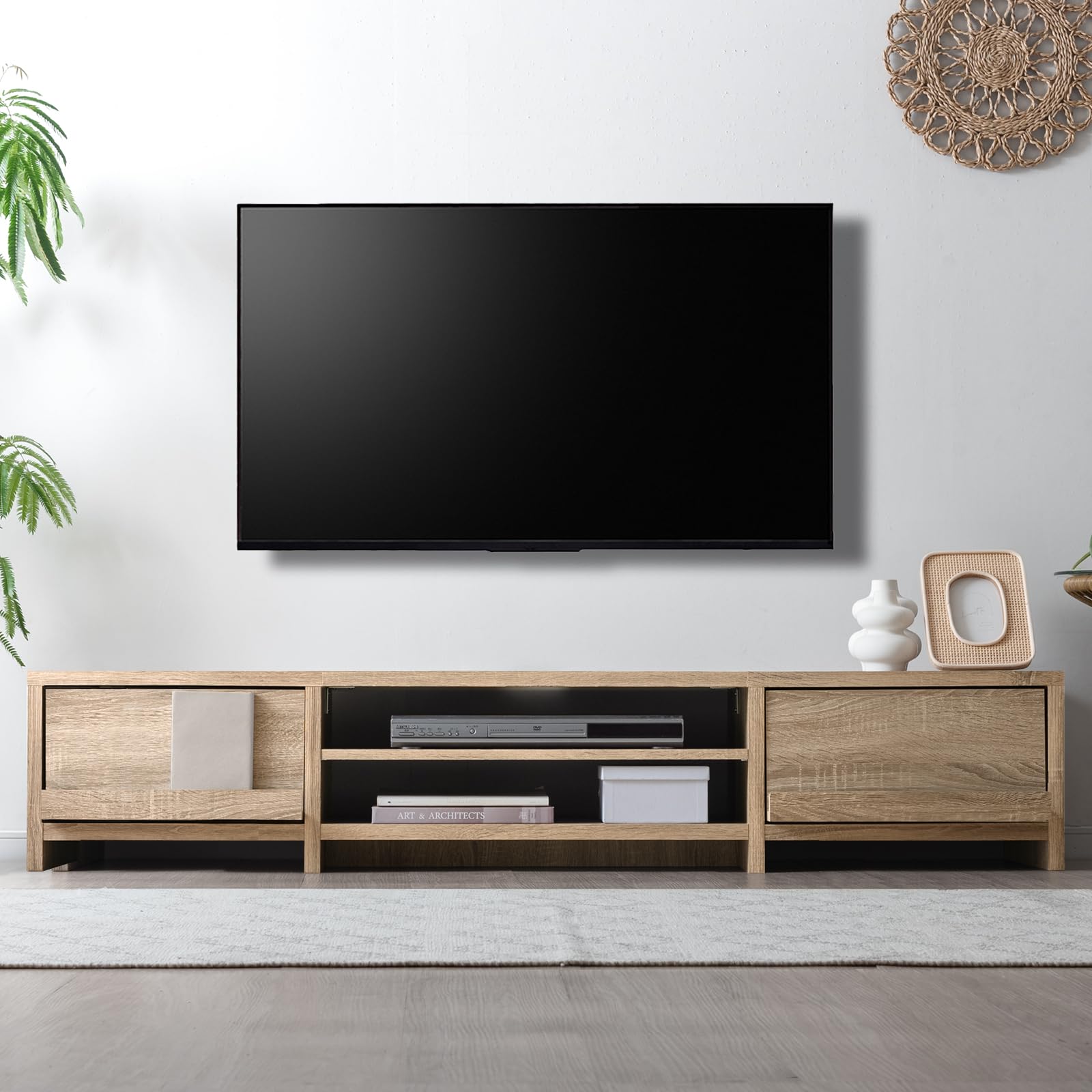 ID268339　テレビ台 Amazon｜タンスのゲン テレビ台 幅150cm ロータイプ 木製 ローボード