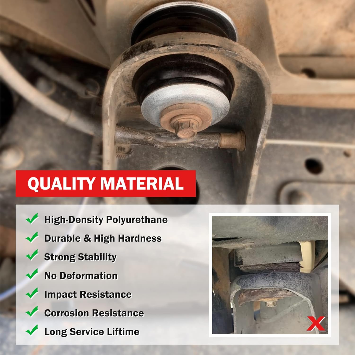 Buy KF04060BK Body Mount Bushing Kit Compatible with Ford F250 F350 Super Duty 2WD 4WD 2008 2009