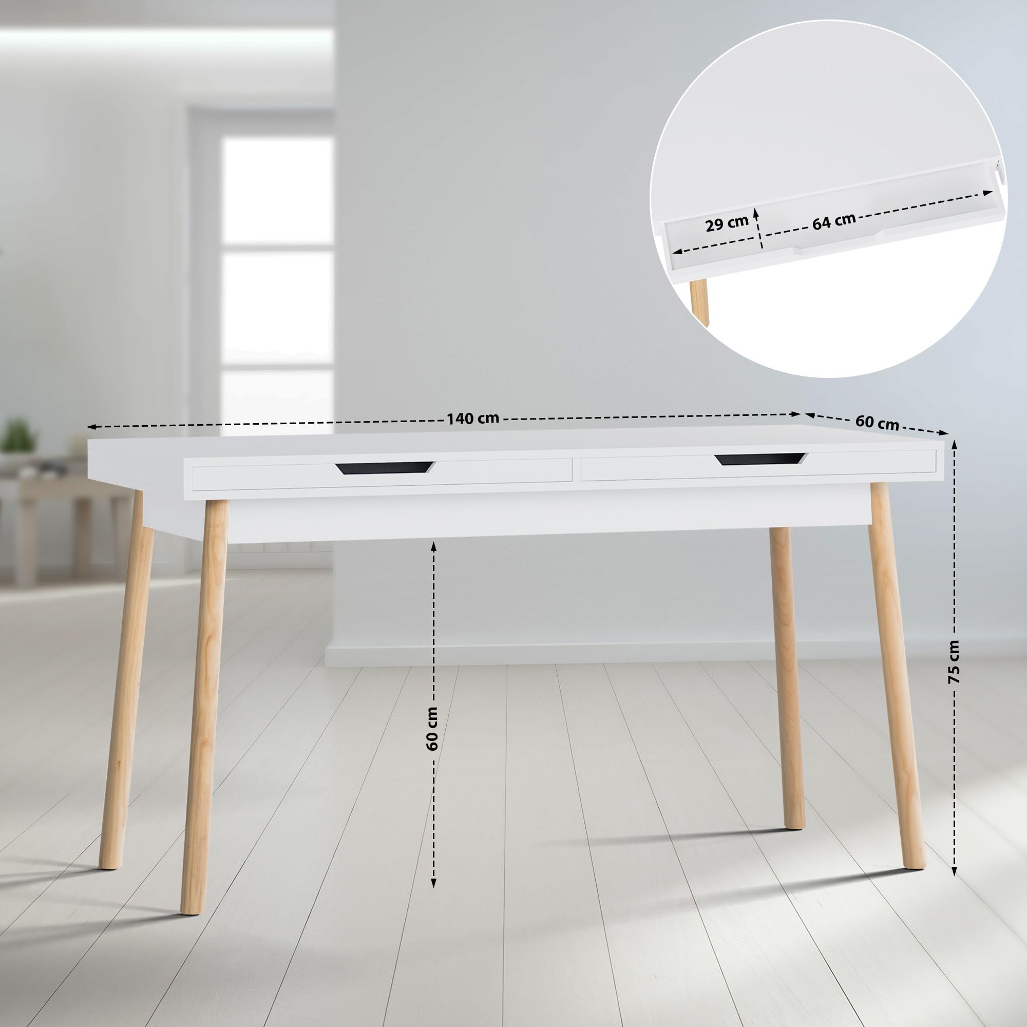Schreibtisch Porto 140 cm V2