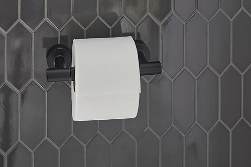 Miniatura 9 de Gerber Parma D446258 - Soporte de pared para papel higiénico de doble poste cromado moderno para pared de baño