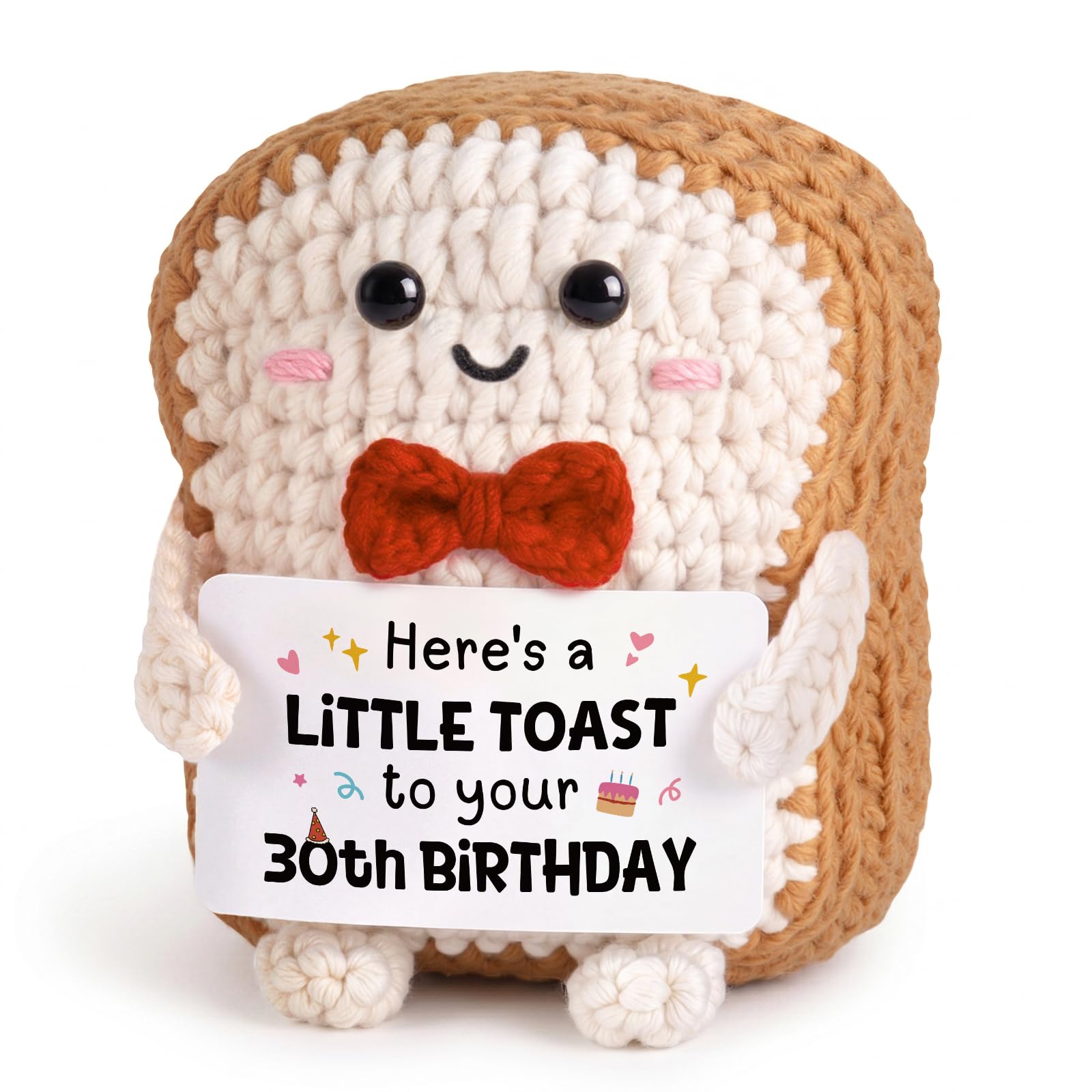 30th Birthday Gifts for Women Men- Emotional Support Crochet Toast — image 1