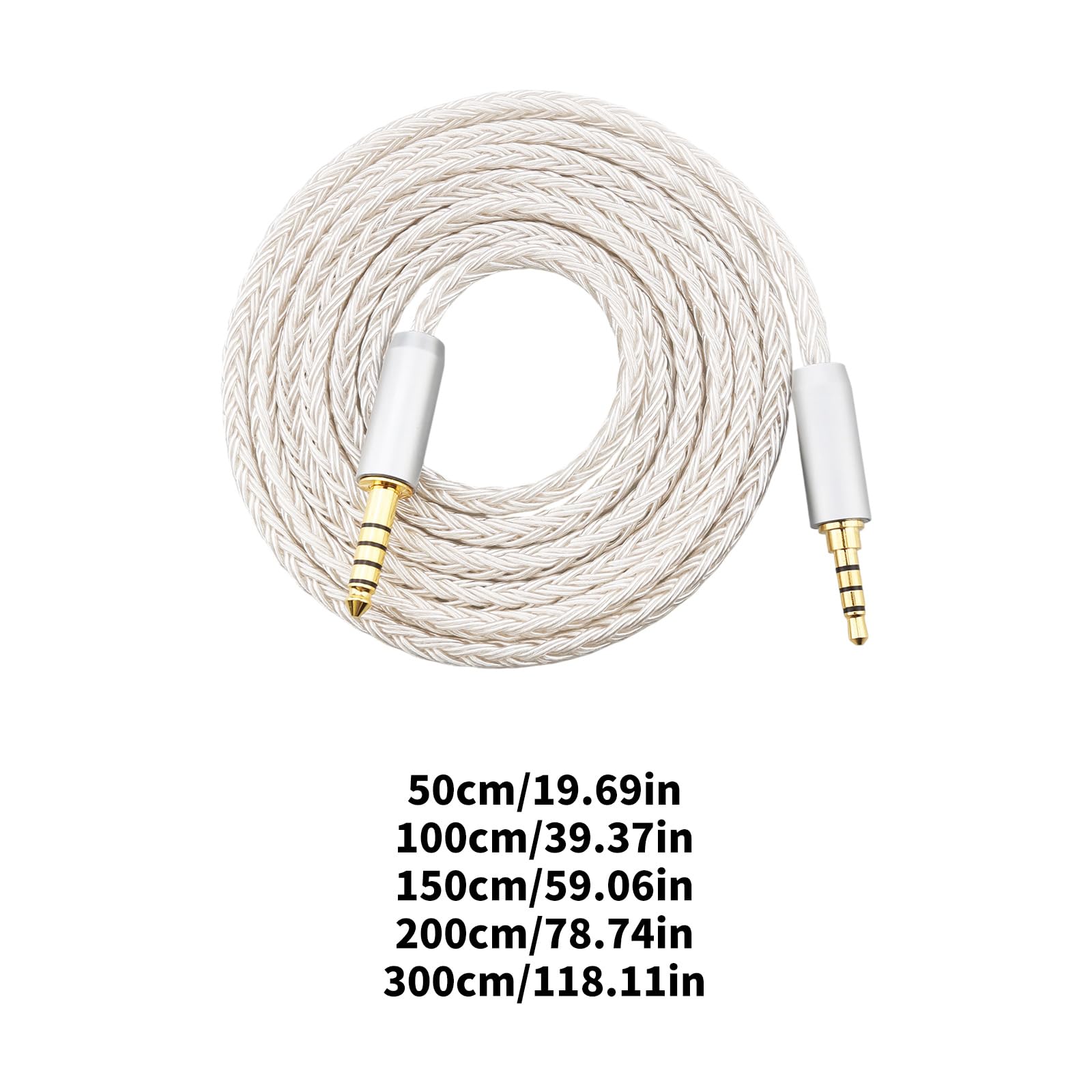 Cable de auriculares equilibrado de cobre chapado en plata de 4,4 mm para auriculares MDR 1A MDR-1A1000 XM3 XM4 XM5 de 16 núcleos