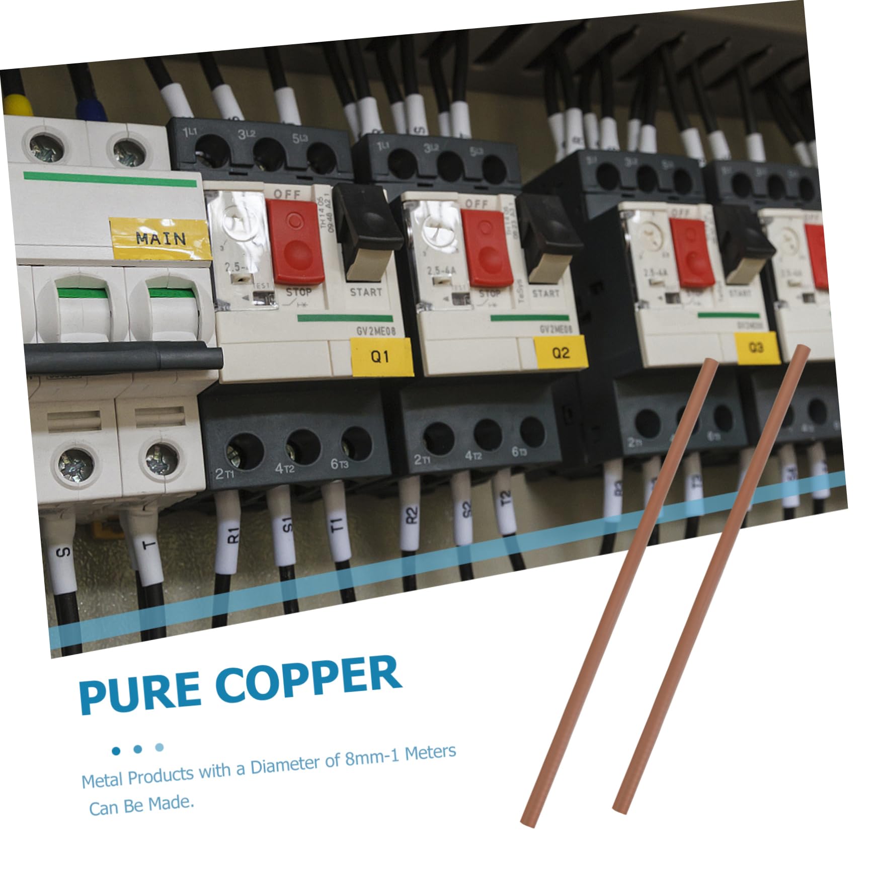 ULTECHNOVO Handicraft Rods 4 Pack 0.8mm Diameter 10 Inches Long Copper Round Rods Ideal for Diy Craft Projects