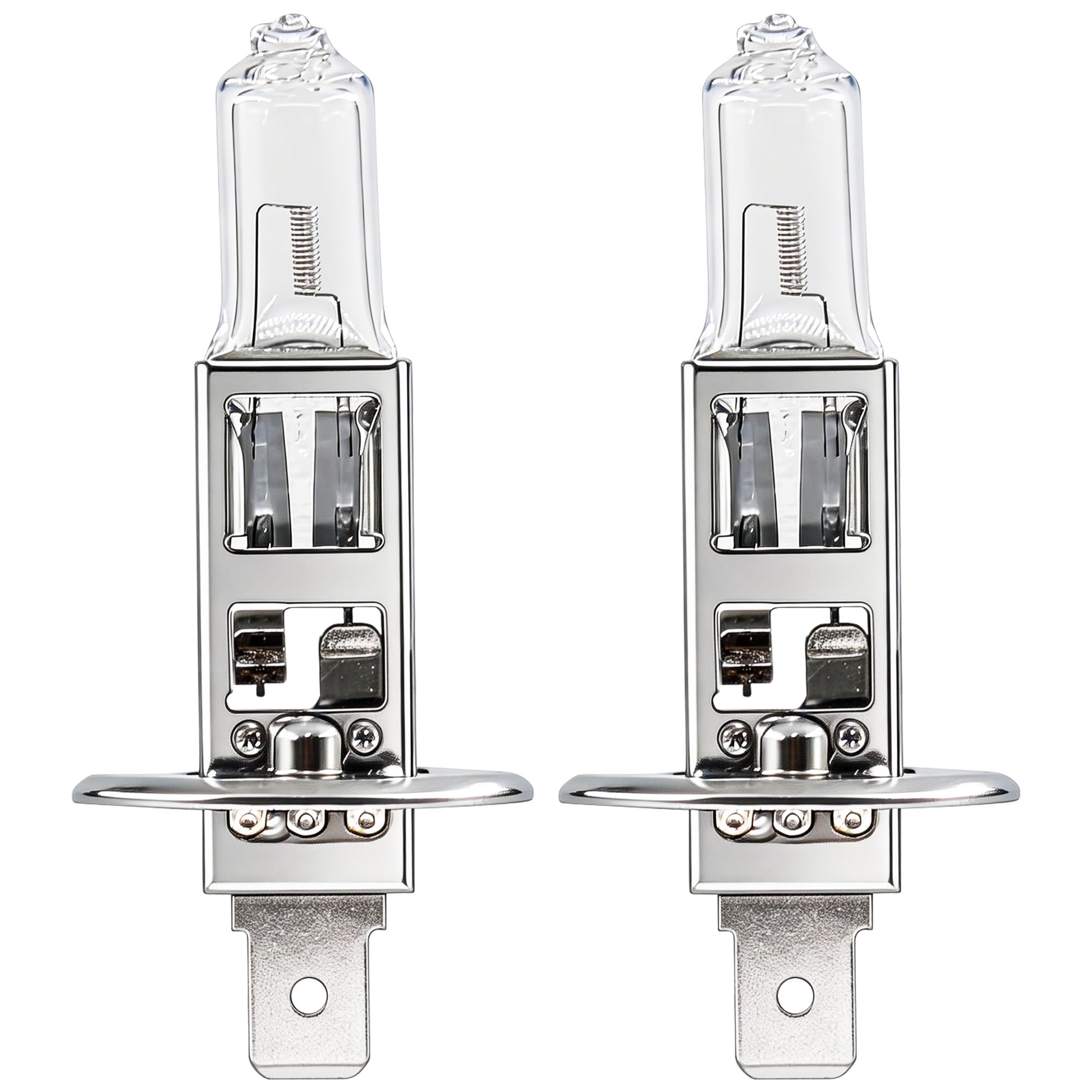 H1 Halogen Bulbs, 12V 55W, High Performance, High/Low Beam &amp; Fog Light Bulb Replacement, Plug and Play, 2 Pack