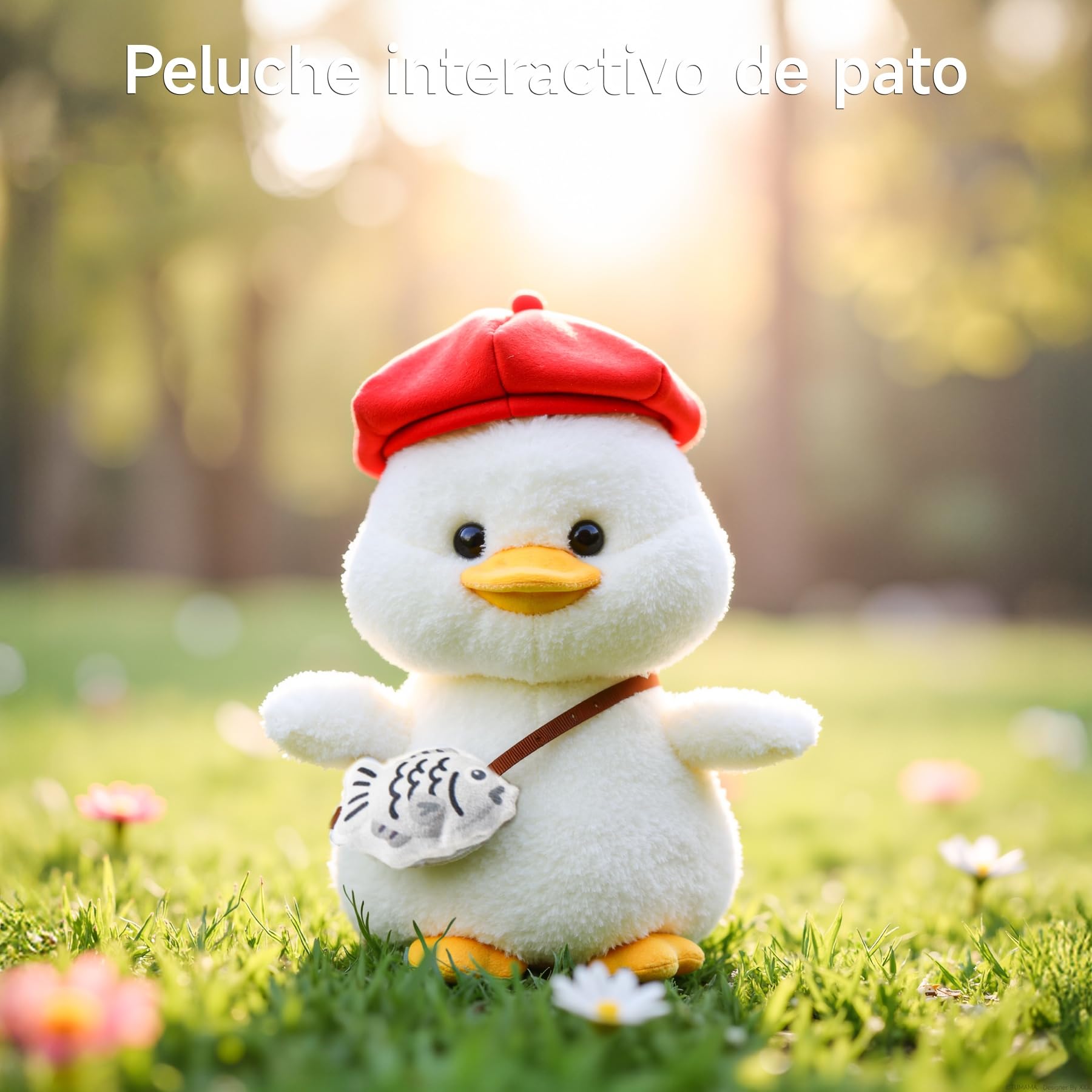 Pato Peluche Interactivo con Música, Voz y Movimiento Cabeza