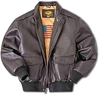 Landing Leathers Men's Air Force A-2 Genuine Lamb Nappa Leather Bomber Jacket - Authentic Military Style, Insulated Warmth