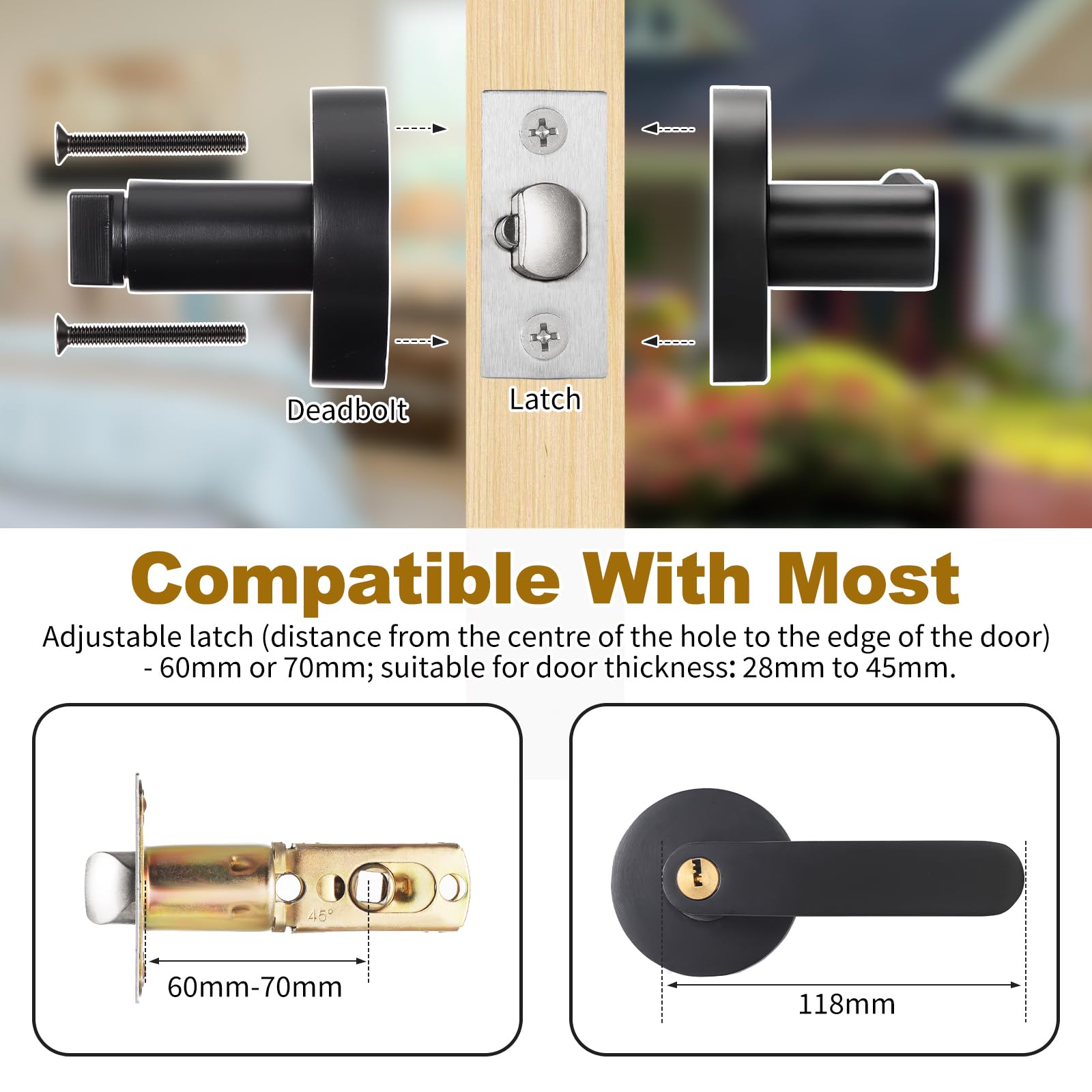 Poignée De Porte à Levier à Clé - Poignées Et Serrures D