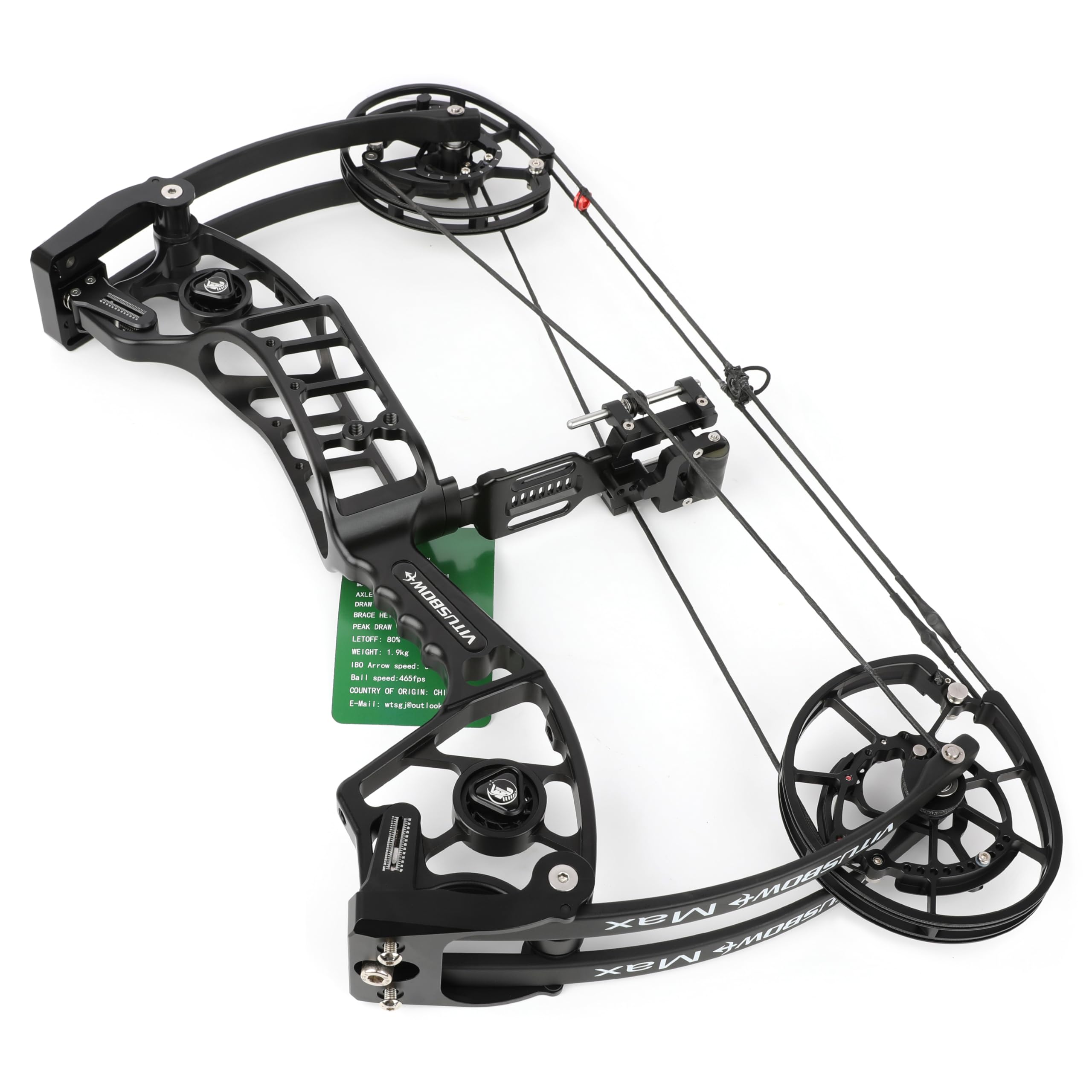 Verstellbarer Dual-Use-Compoundbogen Bogenschießen 30-80 lbs Jagdbogen & Zielübungsbogen Visualisiertes Zugkraftsystem Let-Off: 80%