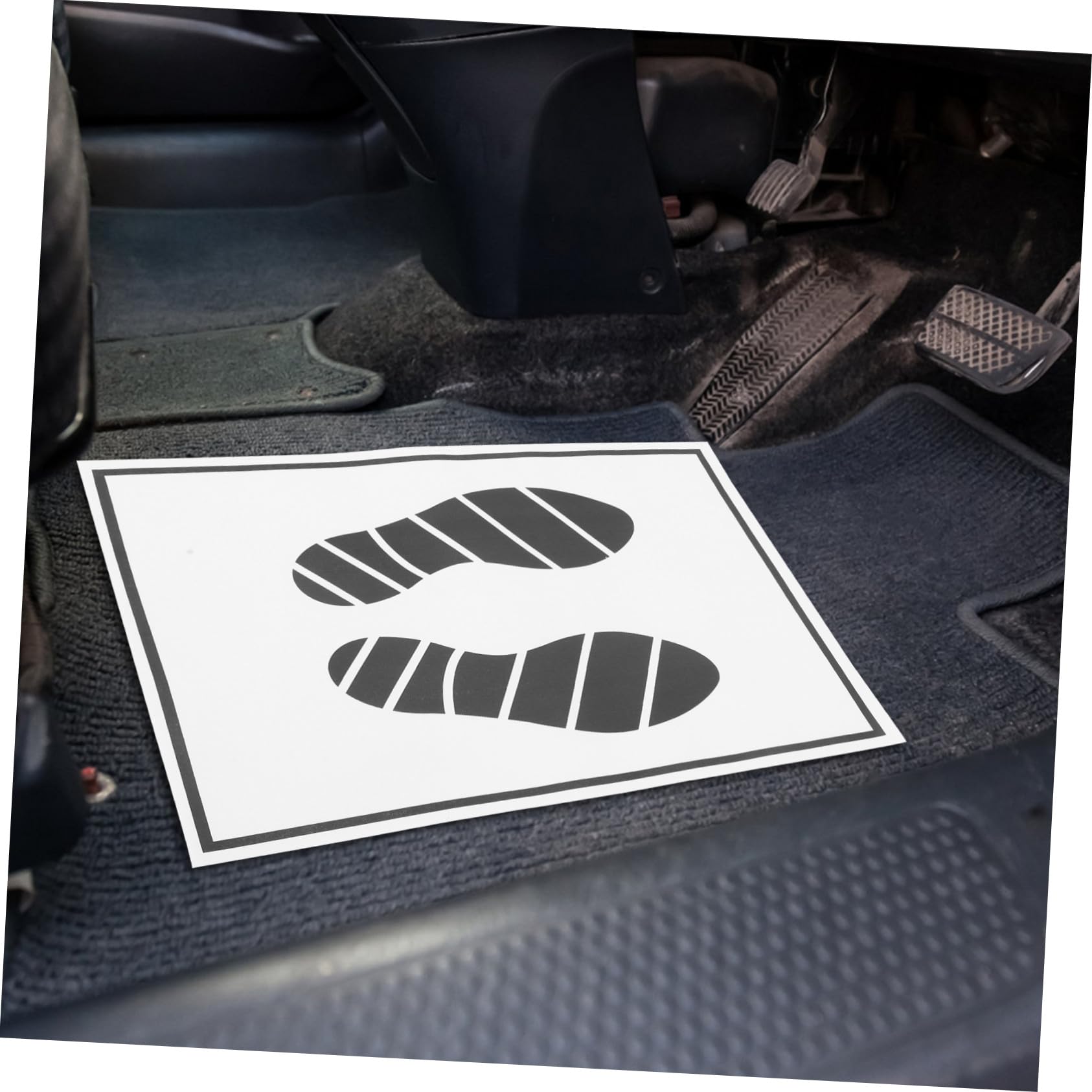Einweg Fußmatten für Autos aus Papier Weiße Fußpolster | Leicht, Faltbar und Tragbar, Schutz für Fahrzeuginnenraum, 100 Stück Packung