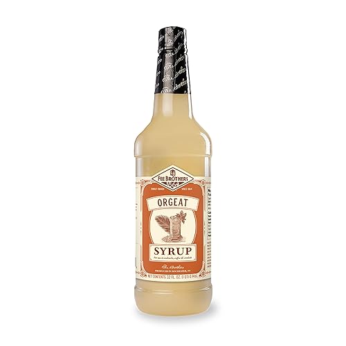 Fee Brothers Jarabe Cordial y saborizante de café, Orgeat, 32 onzas líquidas (1 cuarto de galón)