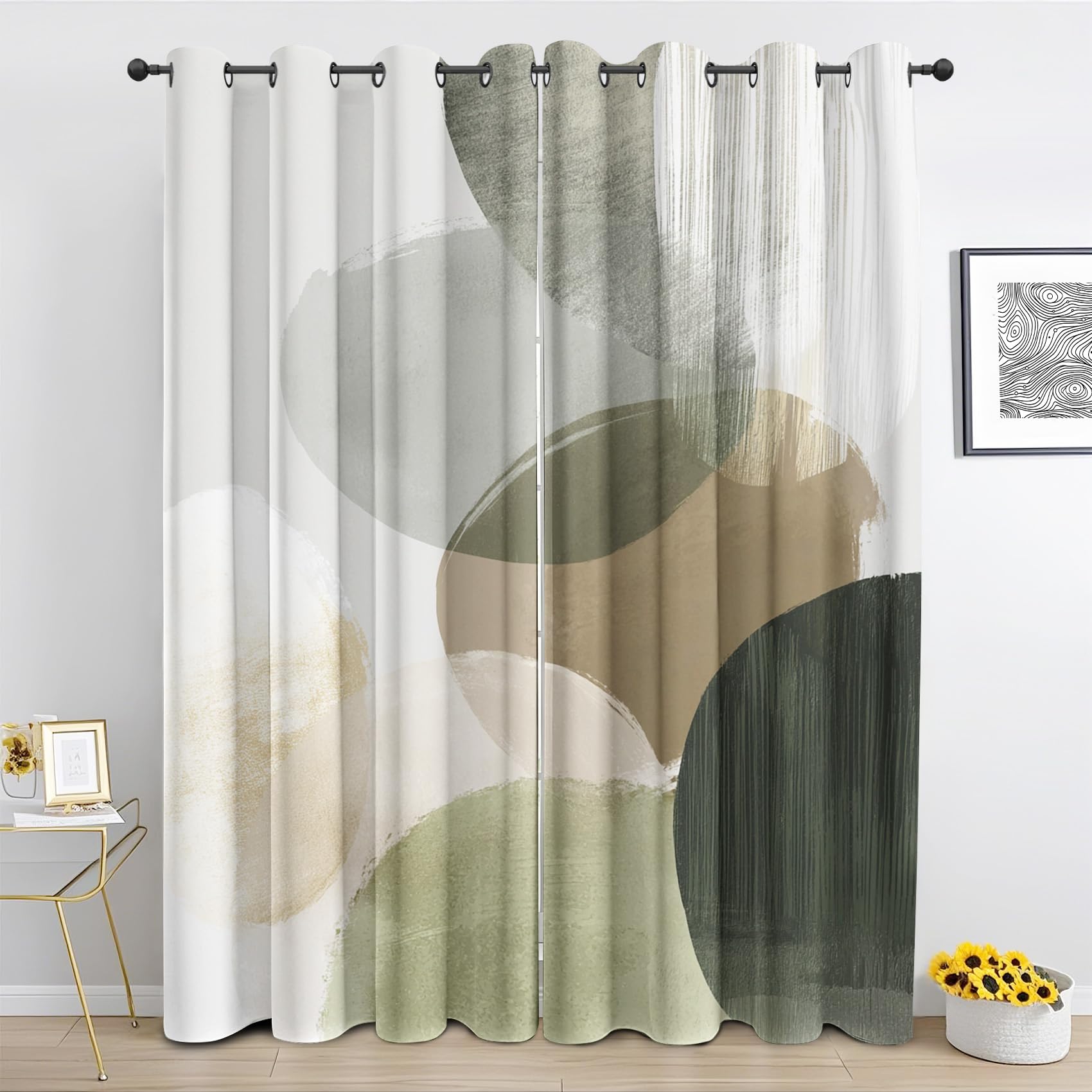 Rideaux occultants pour chambre et salon, une ambiance chaleureuse avec un motif moderne épuré