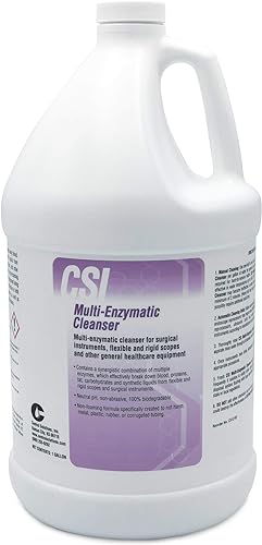 CSI Central Solutions - Limpiador enzimático múltiple – Limpiador de instrumentos médicos de grado hospitalario para remojo previo y procesamiento