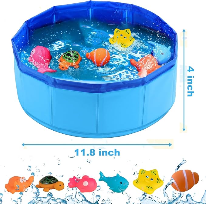 Juguete piscina para gatos con diseño de pez portátil miniatura 2