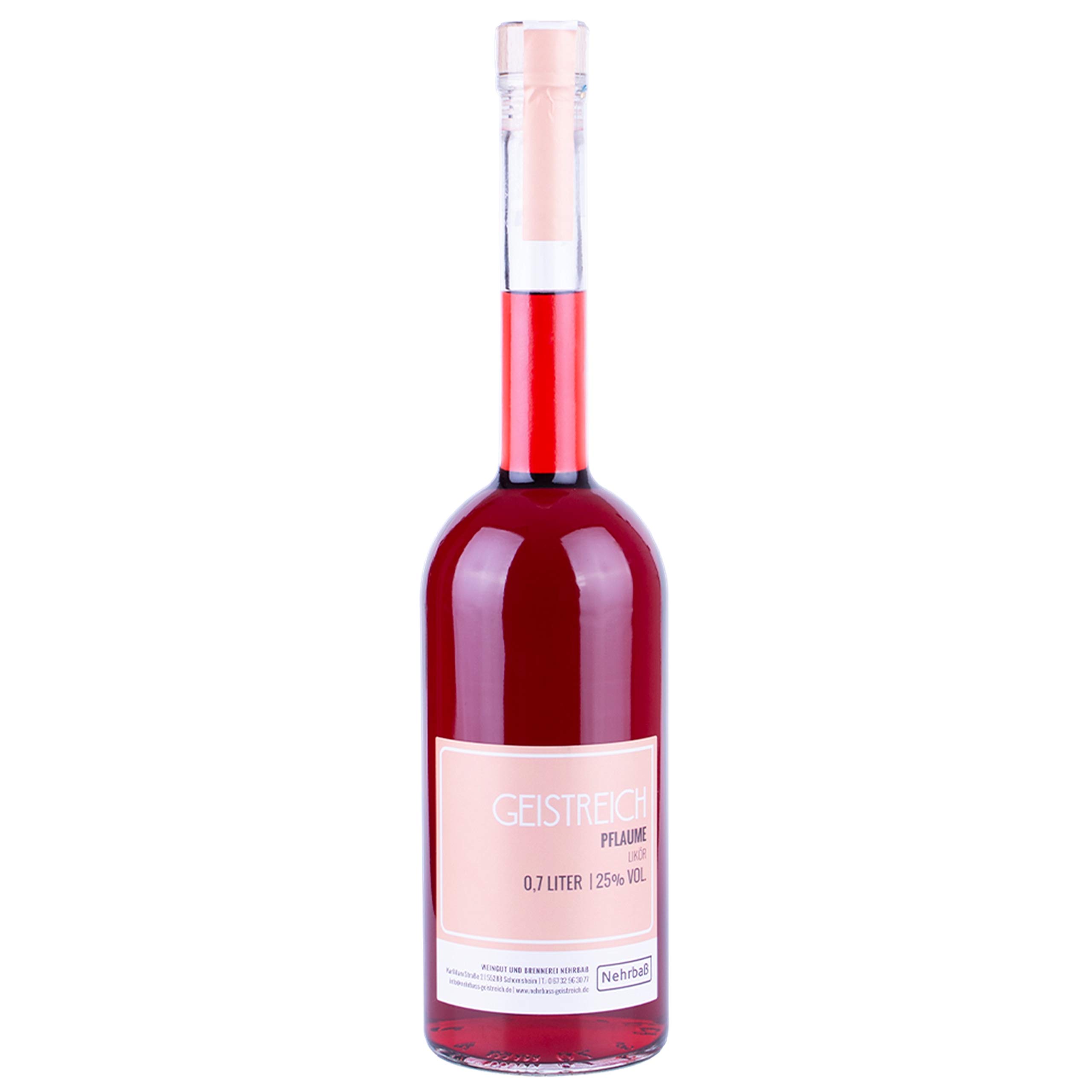 Nehrbaß - Pflaumenlikör 0,7 Liter - Premium Liköre 25% Vol. - Pflaumen Likör aus Deutschland