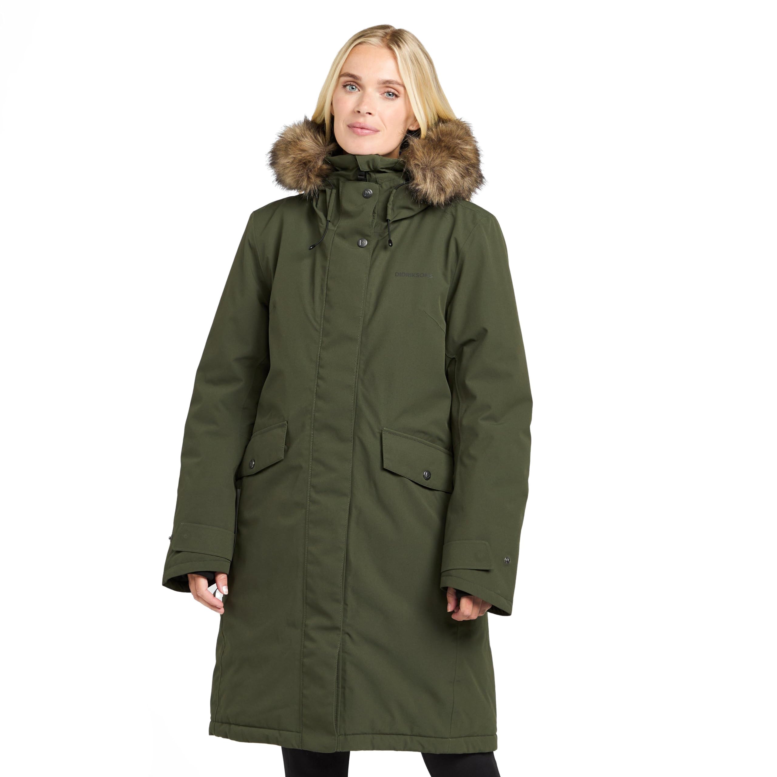 Didriksons Deep Green Erika 3 Womens Parka Size 52