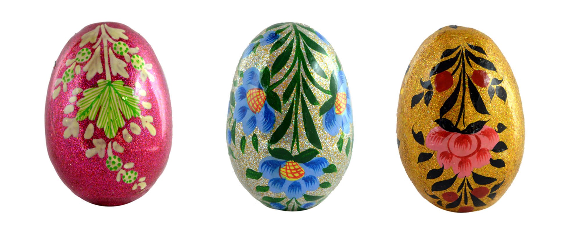 Craftuno Handcrafted Paper Mache Easter Eggs - Set of 6 - Image 2 thumbnail
