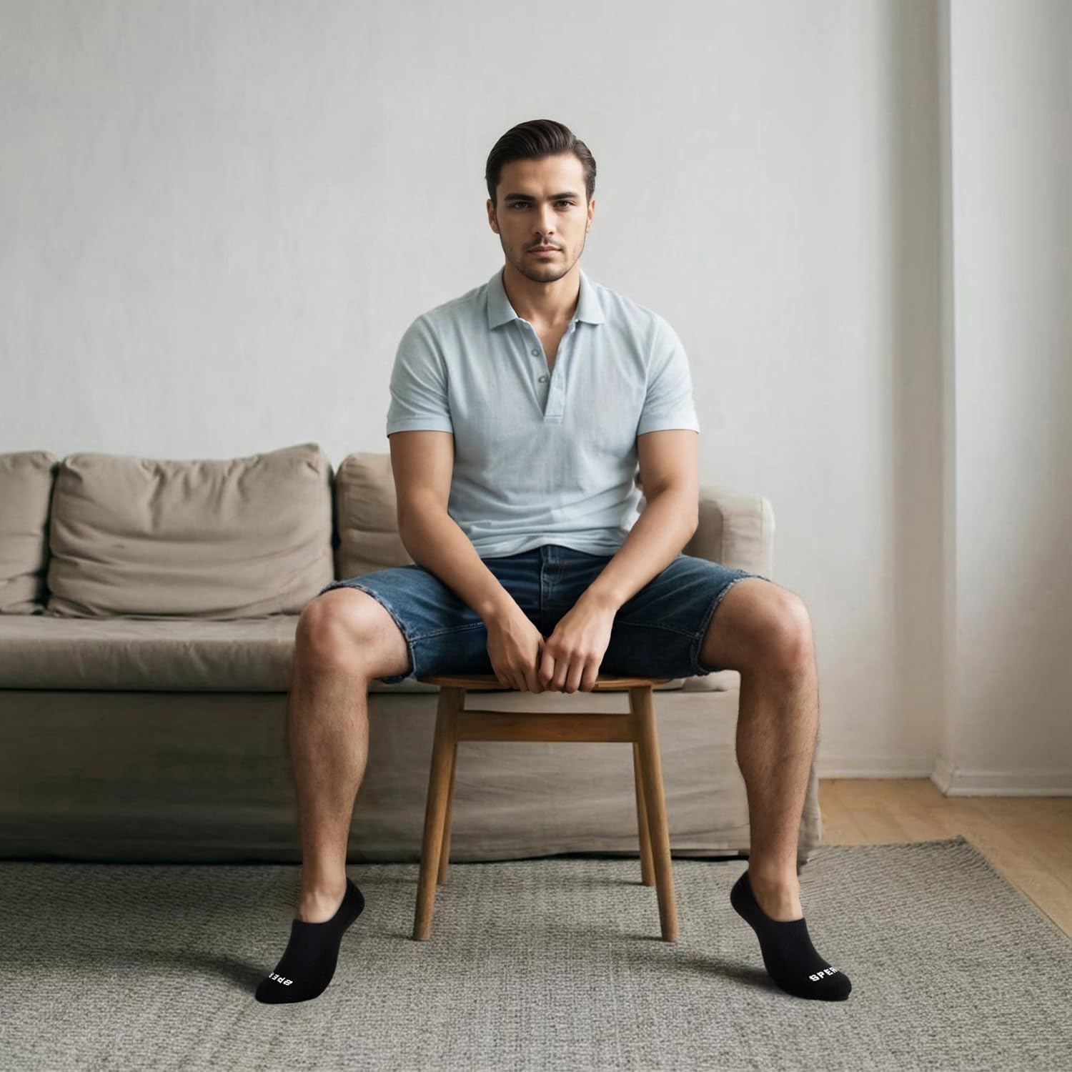 Sperry Men's 6-Pack Arch Hugger No Show Socks, Non-Slip Loafer Socks for Boat Shoes, Low Cut Invisible Liners with Heel Grip - Image 3