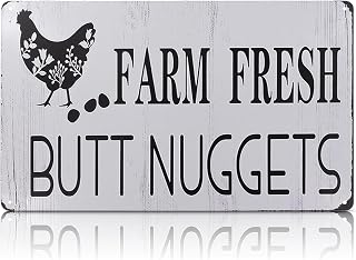 Metal Funny Chicken Coop Signs for Outside 8x12" – Rustic Tin Farm House Kitchen Decorations - Farmhouse Wall Art and Vintage Chicken Decor for Kitchen, Garden, Porch, Barn, Backyard, or Country Home