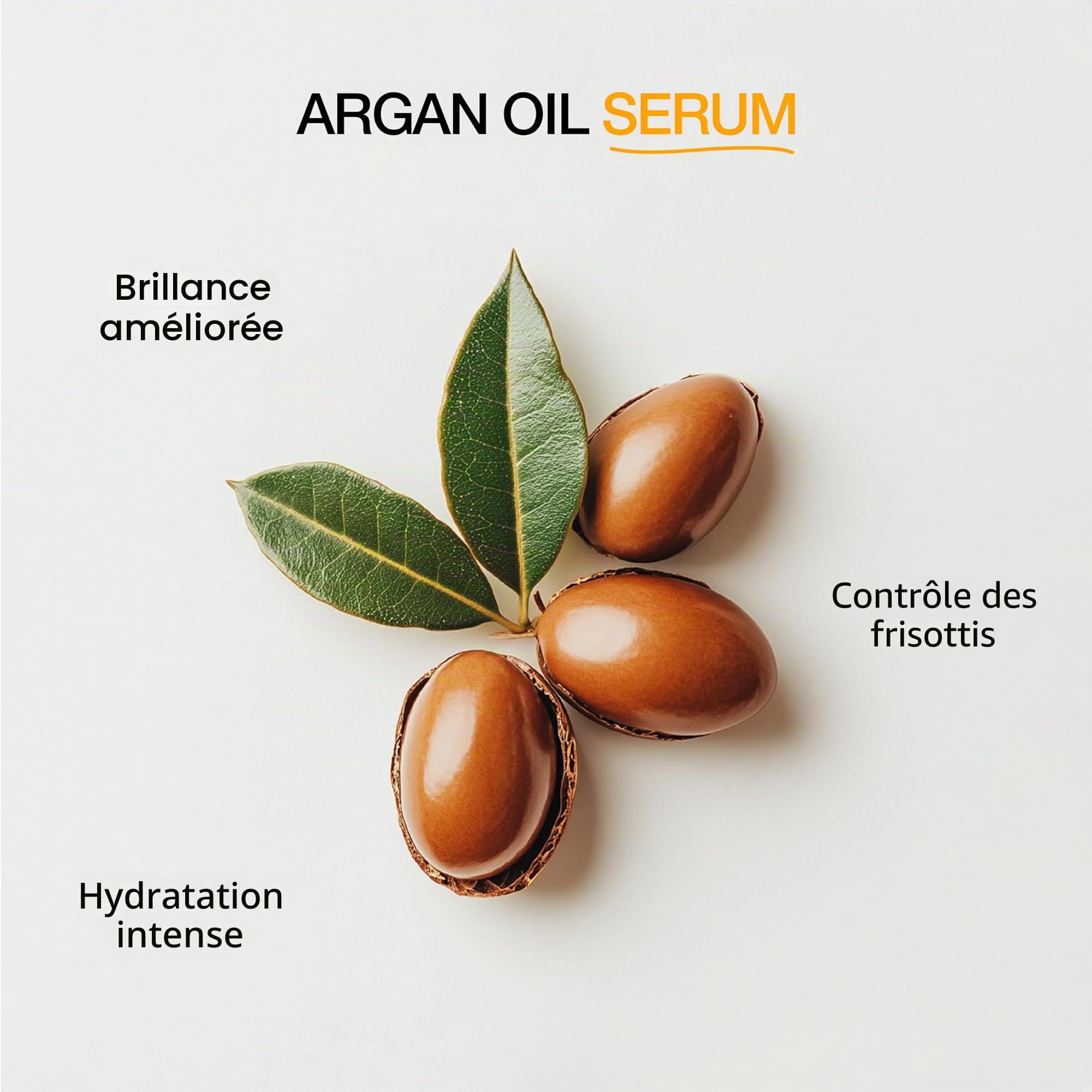 GK HAIR Global Keratin 100% Organic Argan Oil Anti Frizz Hair Serum (1.69 Fl Oz/50ml) Styling Glättung Kräftigung Hydratisierung & Nähren Hitzeschutz Glanz Frizz Control Dry Damage Hair Repair