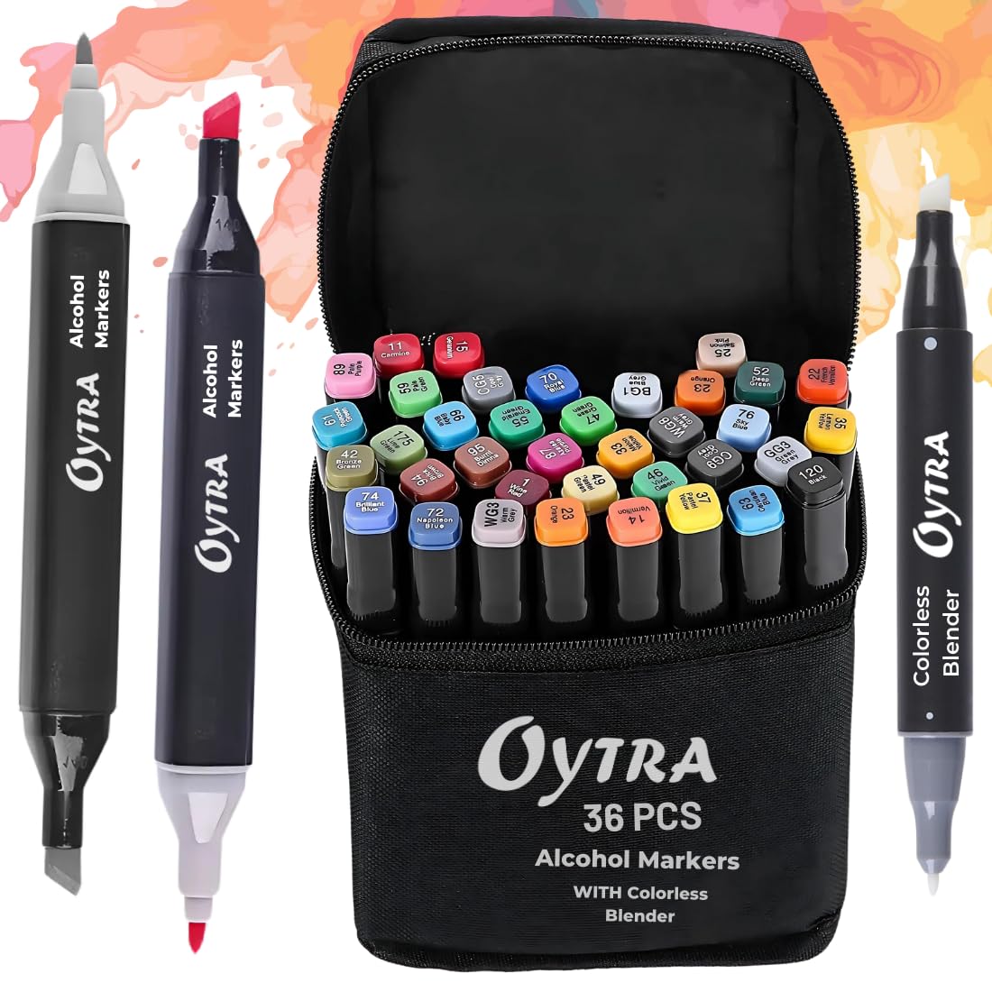 Sketch Pens Alcohol Ink Dual Tip Art Markers for Manga Portrait Painting Illustration Drawing Fashion Anime Architectural Drawings (36 Colors)