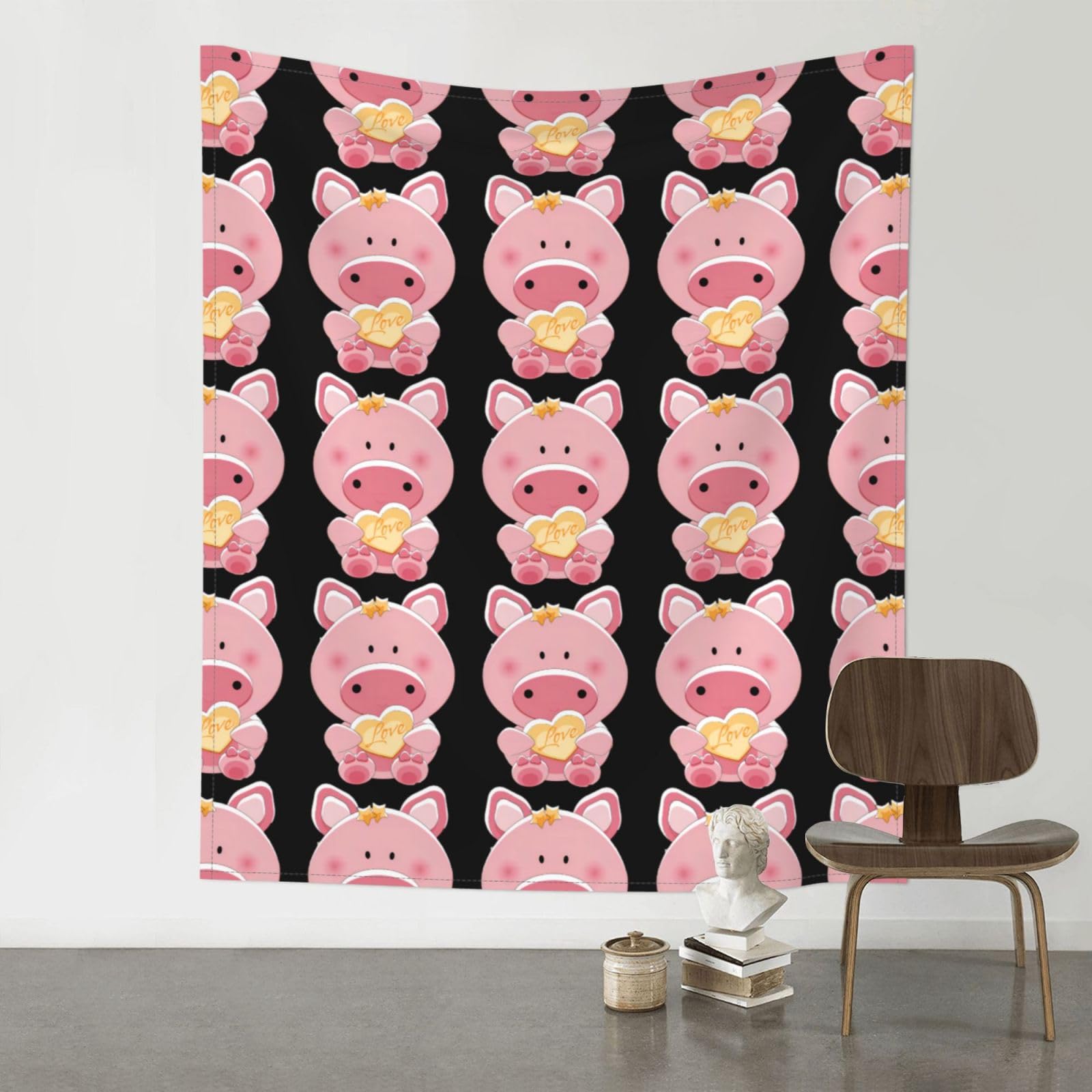 YYHHAOFA Lovely Pig Prints 60x51in Wall Tapestry Boho Chic Dorm Decor & Beach Throw Blanket